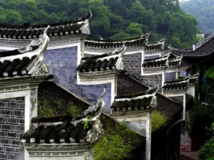 Traditional rooftops in the old town of Fenghuang, China